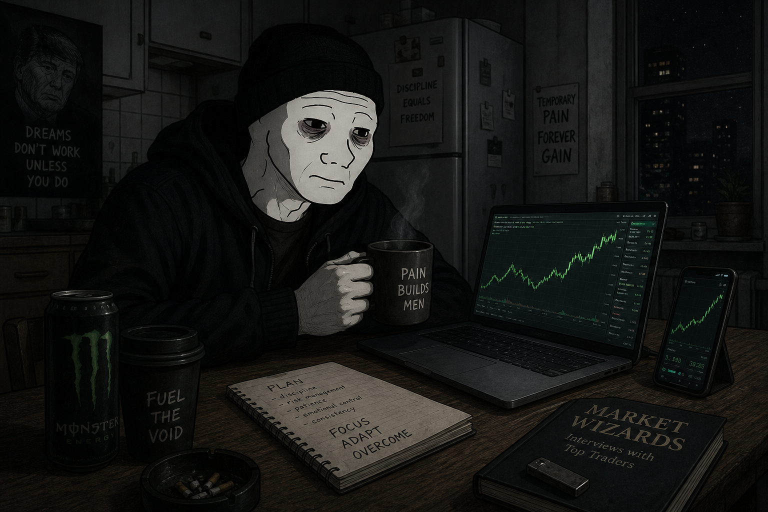 Trenchmaxxer studying and learning