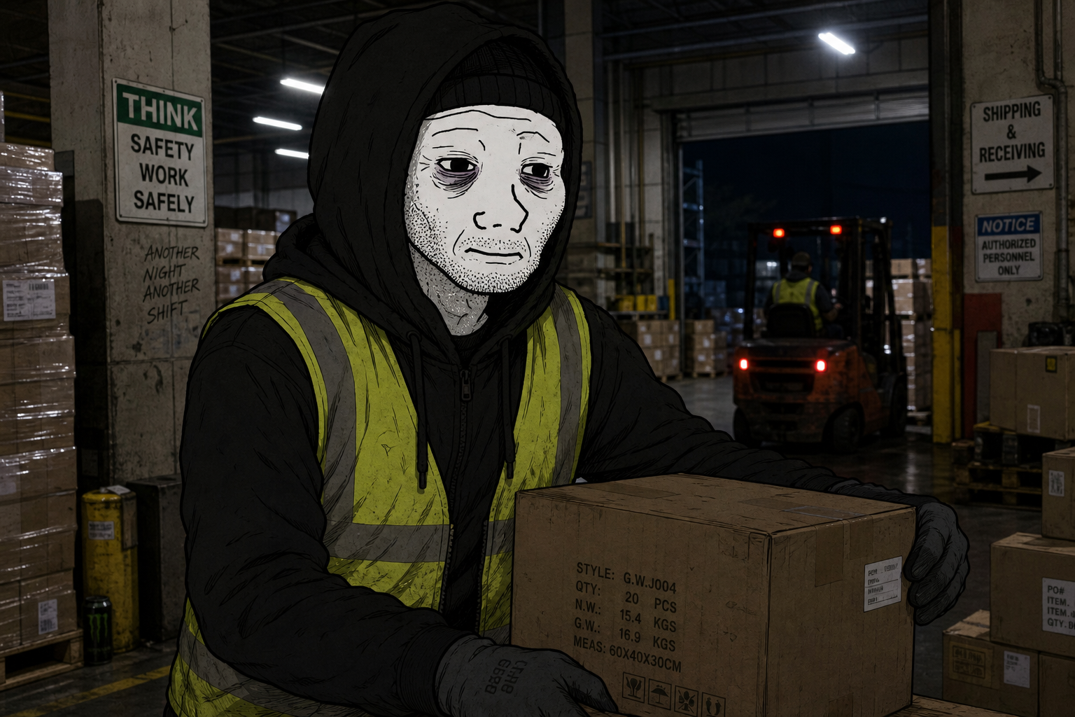 Trenchmaxxer grinding at the warehouse